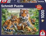 Tiger und Welpen (Puzzle): Erwachsenenpuzzle 1.000 Teile