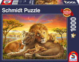 Kuschelnde Löwenfamilie (Puzzle): Erwachsenenpuzzle 1.000 Teile