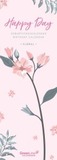 GreenLine Geburtstagskalender Floral - Immerwährend - Wandkalender - 14,85x42: NEW Design