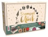 Adventskalender Stempel-Glück. Mehr als 24 Stempel, Anleitungsbuch und Zubehör: Box mit Magnetverschluss, Material für 24 Stempelprojekte, 29 Holzstempel, Buch (48 S., DIN A5, Softcover) uvm.