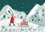 Mini-Adventskalender mit Umschlag zum Verschicken mit winterlichen Motiven - WWS: Adventskalender-Postkarten mit 24 Türchen und Kuvert (DIN A6)