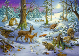 Sticker-Adventskalender: Tiere im Winterwald