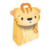 Trötsch Geschenktasche mit Verschluss Tiger: Tragetasche Papiertüte Geschenktüte Henkeltasche