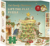 Cat Family Christmas Lift-The-Flap Puzzle: Count Down to Christmas: 12 Flaps: 76 Pieces
