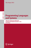 Programming Languages and Systems: 20th Asian Symposium, APLAS 2022, Auckland, New Zealand, December 5, 2022, Proceedings