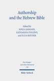 Authorship and the Hebrew Bible