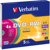 VERBATIM DVD+RW SERL 4.7GB 4x 5er SlimCase VERBATIM DVD+RW SERL 4.7GB 4x 5er SlimCase