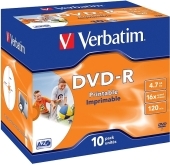 VERBATIM DVD-R AZO 4.7GB 16x 10er JewelCase bedruckbar VERBATIM DVD-R AZO 4.7GB 16x 10er JewelCase bedruckbar