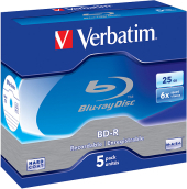 VERBATIM Blu-Ray BD-R SL 25GB 6x 5er JewelCase VERBATIM Blu-Ray BD-R SL 25GB 6x 5er JewelCase