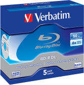 VERBATIM Blu-Ray BD-R DL 50GB 6x 5er JewelCase VERBATIM Blu-Ray BD-R DL 50GB 6x 5er JewelCase