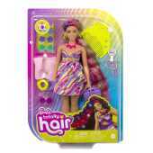 Barbie Totally Hair Puppe (brünett) im Blumen-Print Kleid Barbie Totally Hair Puppe (brünett) im Blumen-Print Kleid