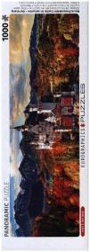 Herbstliches Neuschwanstein (Puzzle): Panorama-Puzzle Herbstliches Neuschwanstein (Puzzle): Panorama-Puzzle