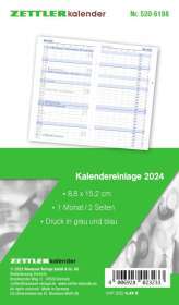 Kalender-Ersatzeinlage 2024 - für den Taschenplaner Typ 520 - 8,8x15,2 cm - 1 Monat auf 2 Seiten - separates Adressheft - faltbar - Notiz-Heft - 520-6198 Kalender-Ersatzeinlage 2024 - für den Taschenplaner Typ 520 - 8,8x15,2 cm - 1 Monat auf 2 Seiten - separates Adressheft - faltbar - Notiz-Heft - 520-6198