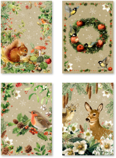 A5-Graspapier-Adventskalender-Sortiment: Zauber der Winternatur. 3 Ex. A5-Graspapier-Adventskalender-Sortiment: Zauber der Winternatur. 3 Ex.