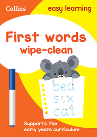 Collins Easy Learning Preschool — FIRST WORDS AGE 3-5 WIPE CLEAN ACTIVITY BOOK: Ideal for home learning: Wipe-Clean Activity Book