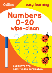 Collins Easy Learning Preschool — NUMBERS 0-20 AGE 3-5 WIPE CLEAN ACTIVITY BOOK: Ideal for home learning: Wipe-Clean Activity Book
