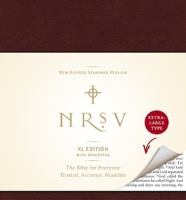 Xtra Large Print Bible-NRSV: New Revised Standard Version, Burgundy, XL Edition, With Apocrypha