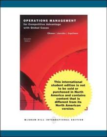 Operations Management for Competitive Advantage, w. DVD-ROM