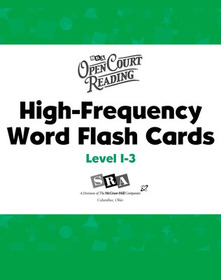 Open Court Reading, High Frequency Word Flash Cards, Levels 1-3