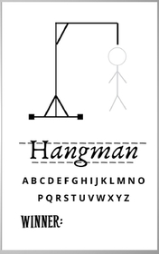 Hangman: Funny and beautiful brain game book Large Pages for Easy Play