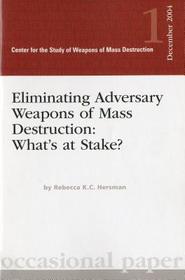 Eliminating Adversary Weapons Of Mass Destruction: What's At Stake?