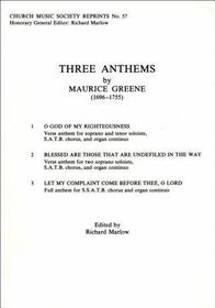 Three Anthems: Vocal score