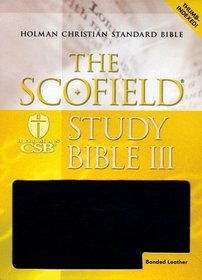 The Scofield? Study Bible III, HCSB, Bonded Leather Black Indexed: Holman Christian Standard Bible