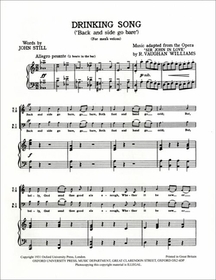 Drinking Song: TTBB vocal score