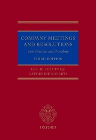 Company Meetings and Resolutions: Law, Practice, and Procedure