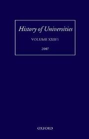 History of Universities: Volume XXII/1