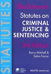 Blackstone's Statutes on Criminal Justice and Sentencing