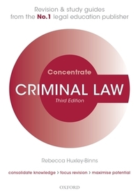 Criminal Law Concentrate: Law Revision and Study Guide