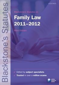 Blackstone's Statutes on Family Law 2011-2012