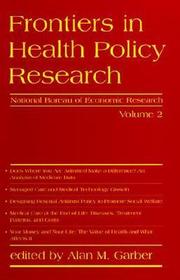 Frontiers in Health Policy Research V 2