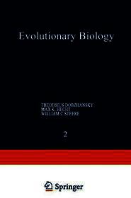 Evolutionary Biology: Volume 2
