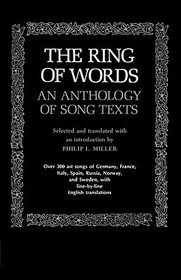 The Ring of Words – An Anthology of Song Texts: An Anthology of Song Texts