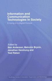 Information and Communications Technologies in Society: E-Living in a Digital Europe