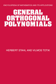 General Orthogonal Polynomials General Orthogonal Polynomials