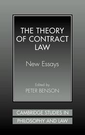 The Theory of Contract Law: New Essays