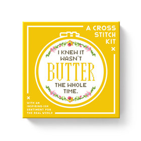 I Knew It Wasn't Butter Cross Stitch Kit I Knew It Wasn't Butter Cross Stitch Kit