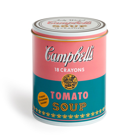 Andy Warhol Soup Can Crayons + Sharpener Andy Warhol Soup Can Crayons + Sharpener