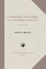 Complex Analysis – The Geometric Viewpoint: The Geometric Viewpoint