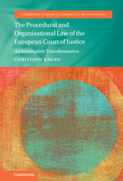 The Procedural and Organisational Law of the European Court of Justice: An Incomplete Transformation The Procedural and Organisational Law of the European Court of Justice: An Incomplete Transformation
