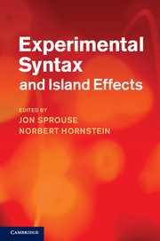 Experimental Syntax and Island Effects Experimental Syntax and Island Effects