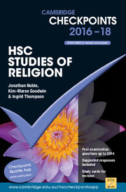 Cambridge Checkpoints HSC Studies of Religion 2016-18 Cambridge Checkpoints HSC Studies of Religion 2016-18