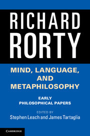 Mind, Language, and Metaphilosophy: Early Philosophical Papers Mind, Language, and Metaphilosophy: Early Philosophical Papers