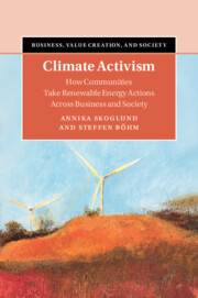 Climate Activism: How Communities Take Renewable Energy Actions Across Business and Society Climate Activism: How Communities Take Renewable Energy Actions Across Business and Society