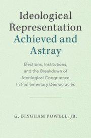 Ideological Representation: Achieved and Astray: Elections, Institutions, and the Breakdown of Ideological Congruence in Parliamentary Democracies Ideological Representation: Achieved and Astray: Elections, Institutions, and the Breakdown of Ideological Congruence in Parliamentary Democracies