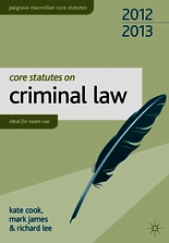 Core Statutes on Criminal Law 2012-13