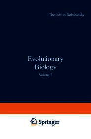 Evolutionary Biology: Volume 7